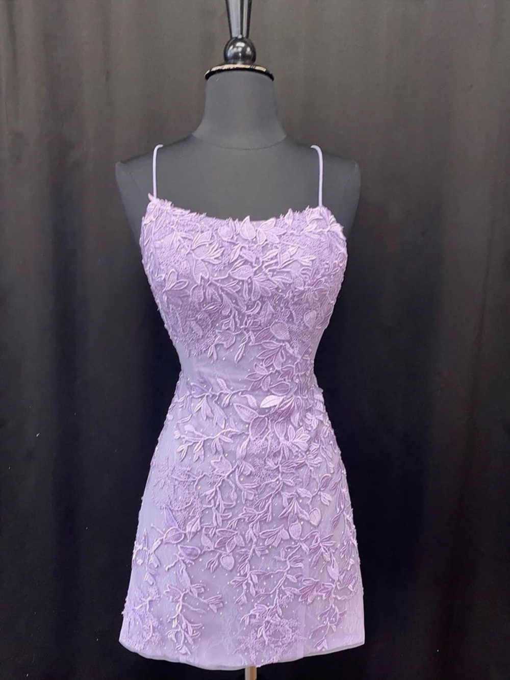 Sexy Back Tie Cocktail Dress, Wedding Colorful Lace Beaded Short Dress, Elegant Homecoming Dress For women