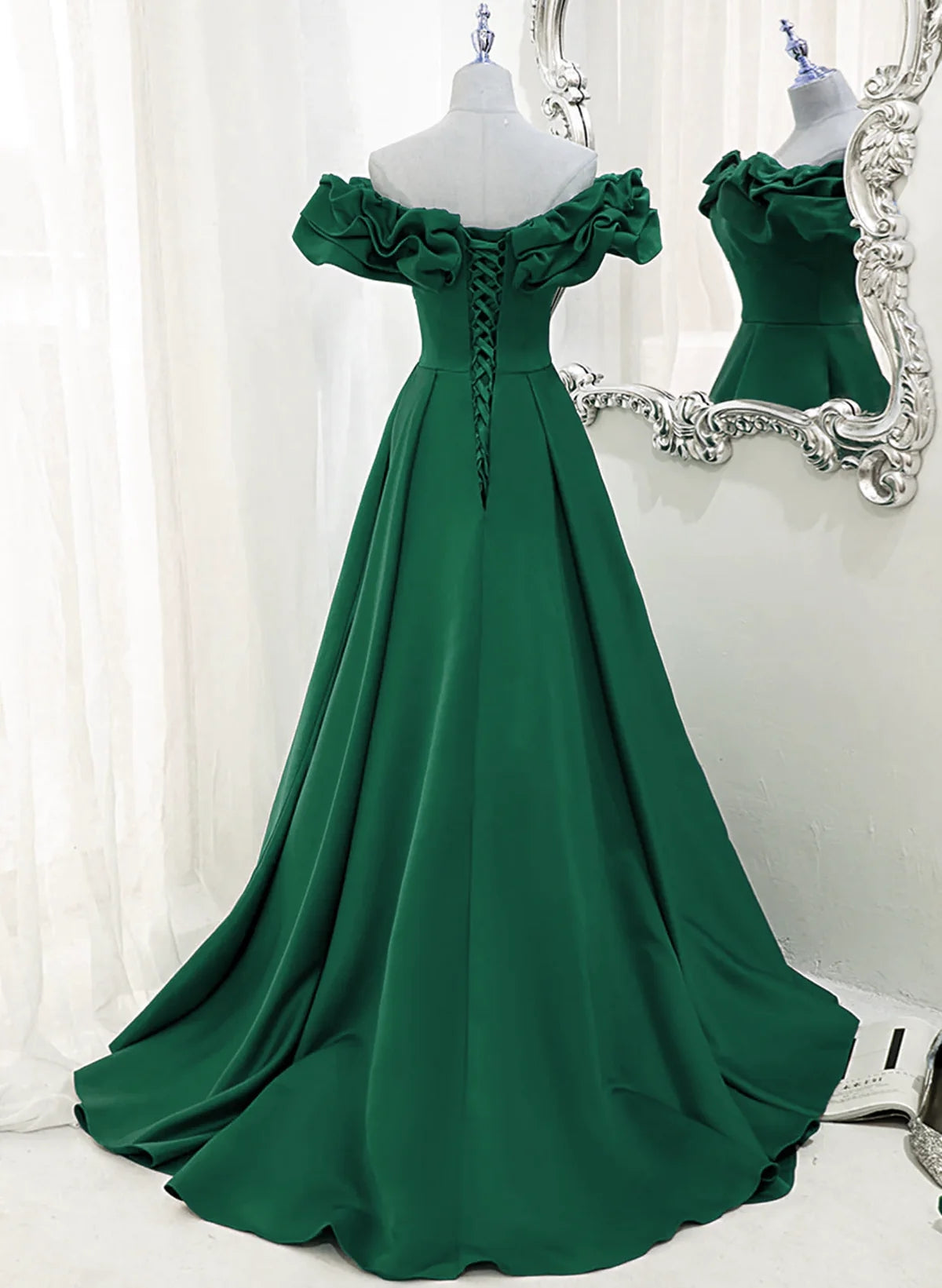 A-line Off-the-shoulder Floor-length Ball Gown, Sweetheart Neckline Party Dress