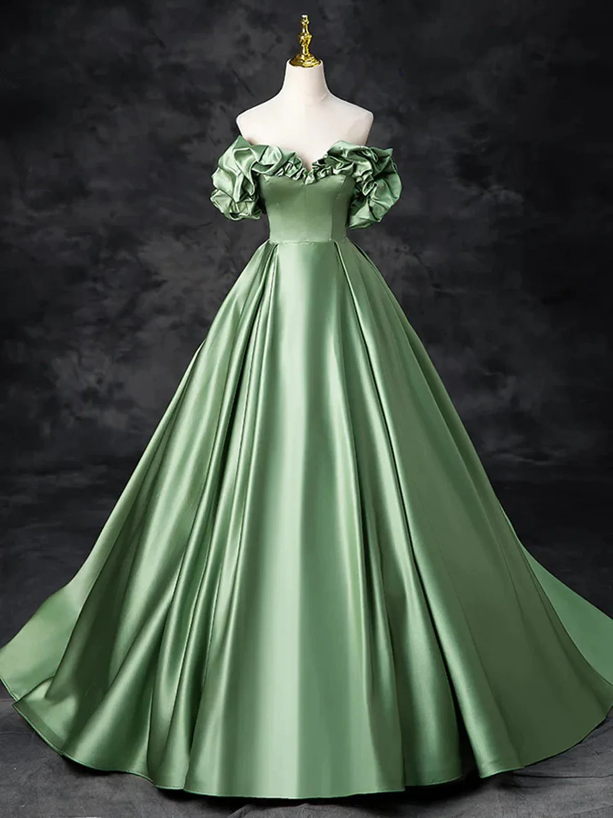 A-line Off-the-shoulder Floor-length Ball Gown, Sweetheart Neckline Party Dress